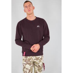 188307-21-sweat-alpha-industries-basic-small-logo-marron-fonce