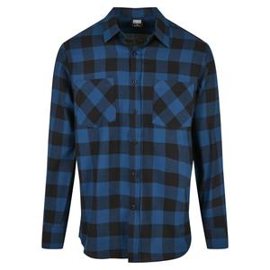 tb297-blue-black-u-chemise-urban-classics-checked-flanell-gt-bleu-noir
