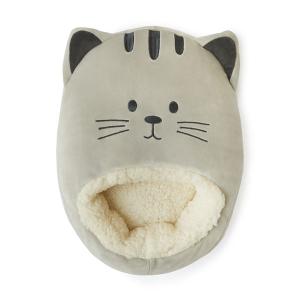 27418-chauffe-pieds-polyester-balvi-kitty-gris-37x30x7-cm