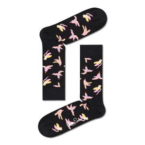 bbs01-9300-chaussettes-happy-socks-ribbed-embroidery-banana-break-noir