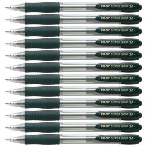 041199-lot-de-12-stylo-a-bille-bic-pilot-super-grip-noir-tu