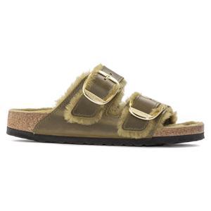 1023240-1023215-mules-femme-birkenstock-arizona-big-buckle-shearling-oiled-leather-olive