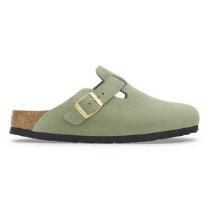 1027950-1027934-sabots-femme-birkenstock-boston-soft-footbed-suede-leather-green-tea