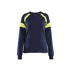 352110308833-3521-t-shirt-manches-longues-haute-visibilite-femme-blaklader-marine-jaune