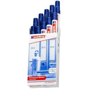 261059-lot-de-10-marqueurs-permanent-edding-3000-bleu-tu
