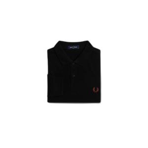 fpm6006-u35-polo-manches-longues-fred-perry-plain-noir-marron-whisky