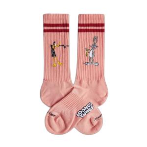 jl0749-pink-chaussettes-jimmy-lion-daffy-vs-bugs-pink