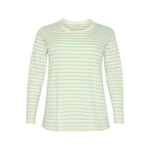 10581775-106965-t-shirt-manches-longues-femme-kaffe-curve-winni-antiquie-white-green-stripe