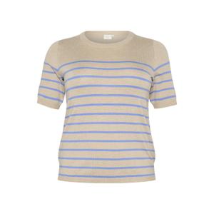 10582914-106997-t-shirt-rayures-femme-kaffe-curve-lizzy-feather-gray-mel-blue