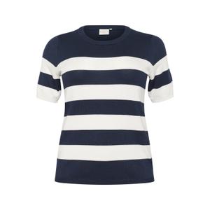 10582914-107457-t-shirt-rayures-femme-kaffe-curve-lizzy-midnight-chalk-stripe