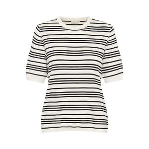 10508410-107233-blouse-en-tricot-a-rayrure-femme-kaffe-lizza-chalk-black-stripe