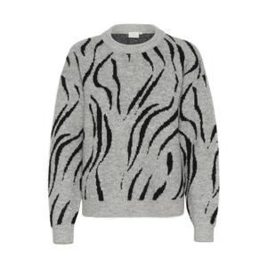 10509148-106537-pull-en-tricot-femme-kaffe-billie-grey-melange-black