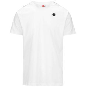 303uv10-a99-t-shirt-kappa-coen-slim-222-banda-white-black