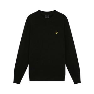 kn1907v-z865-pull-col-rond-en-maille-quadrillee-lyle-scott-jet-black