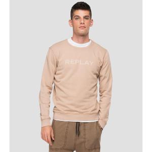 m3537-000-23158g-719-sweat-shirt-en-coton-bio-imprime-replay-marron-chataigne