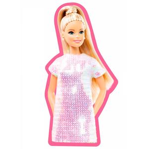 8435631344971-coussin-fille-mattel-barbie-3d-pink-35-cm