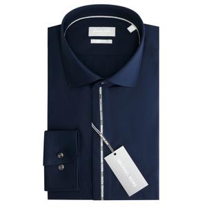 mk0ds01403-463-chemise-slim-michael-kors-logo-tape-midnight-blue