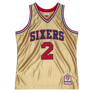 smjy4398-p7682mmlgold-maillot-philadelphia-76ers-swingman-75th-1982-83-gold