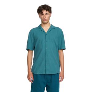 3177-petrol-chemise-cubaine-avec-petit-motif-gaufre-tridimensionnel-revolution-petrol