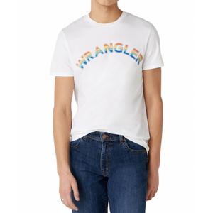 t-shirt-wrangler-rainbow-blanc