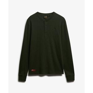 m6010949a-9ae-t-shirt-manches-longues-demi-boutonne-superdry-vintage-logo-vert-olive-chine