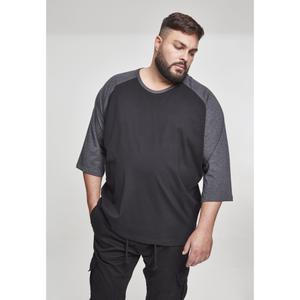 tb366-00445-u-t-shirt-grandes-tailles-urban-classic-contrat-3-4-leeve-raglan-noir-blanc