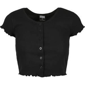 tb4103-00007-t-shirt-femme-urban-classics-cropped-button-up-rib-noir