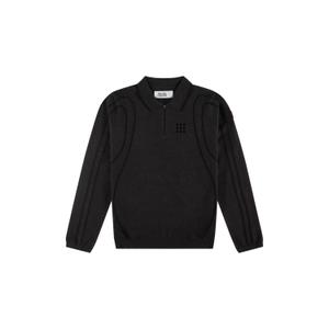 160insppofw25-815-polo-manches-longues-the-new-originals-innerspace-brown-melange-black