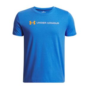 1389963-402-t-shirt-enfant-under-armour-logo-wordmark-blue-atlantis