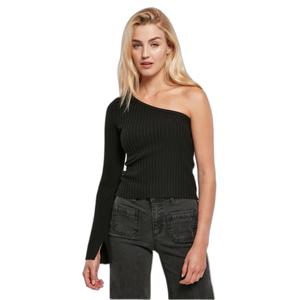 tb5441-00007-pullover-court-tricot-cotele-a-une-manche-femme-urban-classics-noir